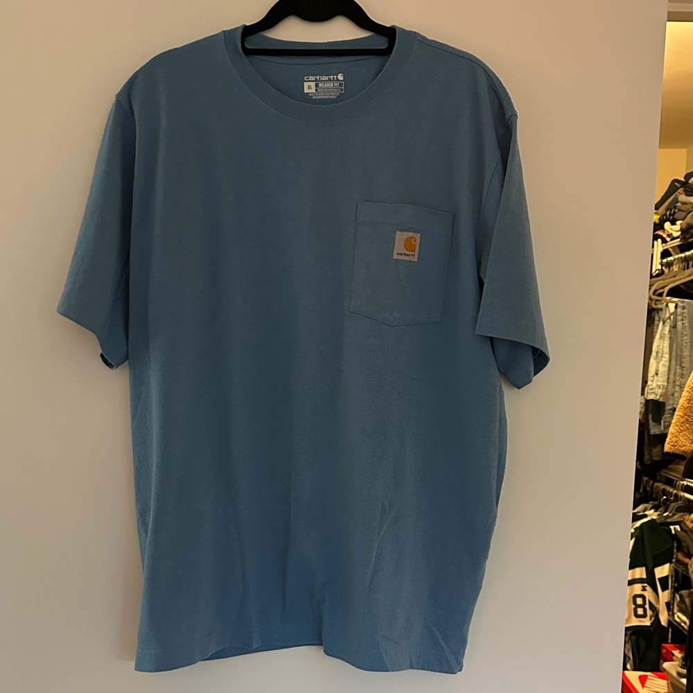 Carhartt Men's Classic Blue Tee with Pocket